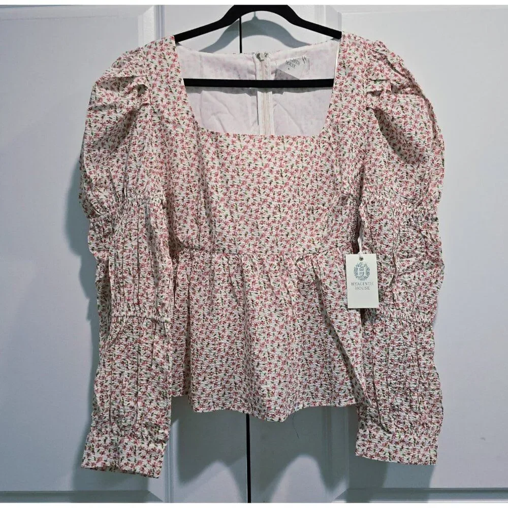 NWT Tuckernuck Hyacinth House‎ - XL - Women's Clemons Long Sleeve Puff Blouse